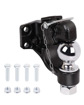 BEBLEPANY front view of combo hitch showing dual towing versatility and strength