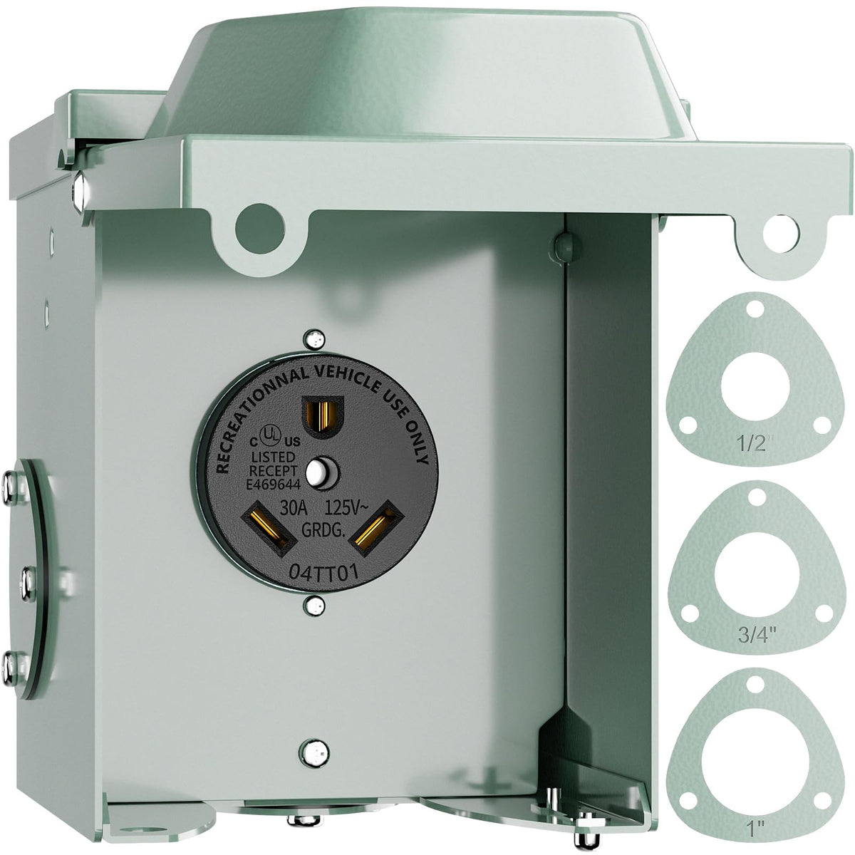 BEBOBLY front panel TT-30R receptacle showing secure mount and access benefit