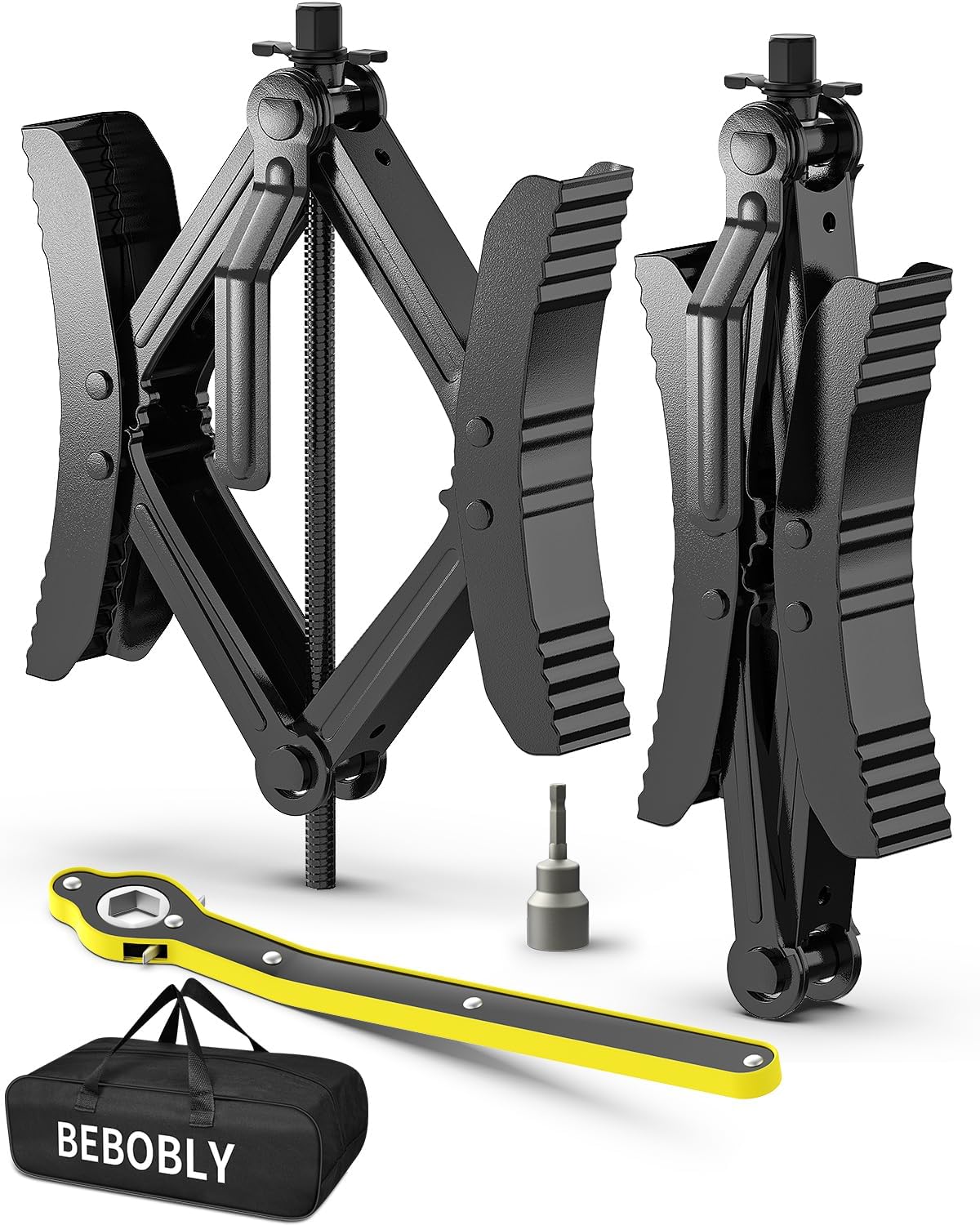 BEBOBLY front view of packaged chocks showing kit and portability benefits