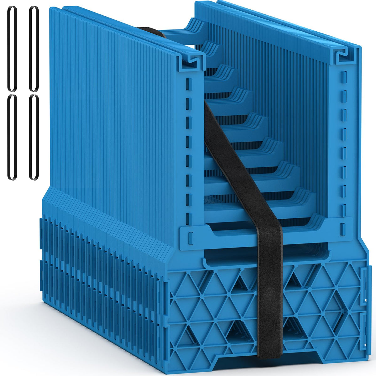 BEBOBLY front view showing packaged sewer hose support and portability benefits