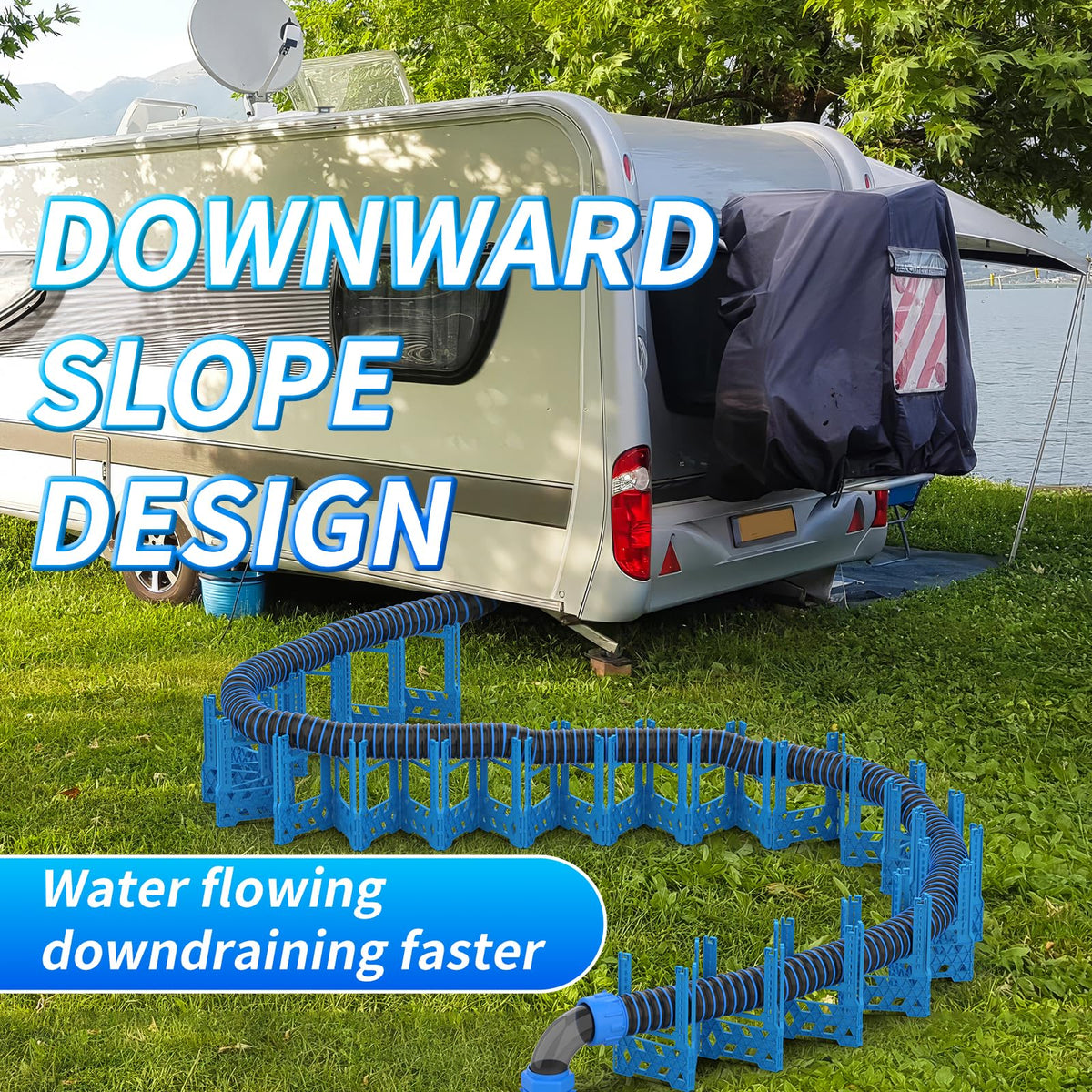 BEBOBLY in use curved around campsite obstacle showing obstruction avoidance benefit