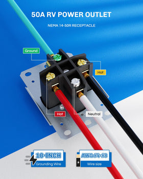 BEBOBLY open lid with RV cord inserted demonstrating protected hookup