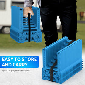 BEBOBLY scale beside RV wheel showing size and compatibility benefit
