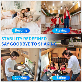 BEBOBLY jacks stacked for storage showing lightweight portability benefit