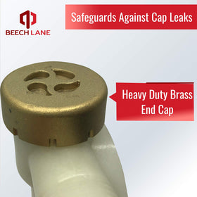 Beech Lane brass end cap close-up highlighting corrosion resistance