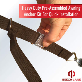Beech Lane close-up of cam buckle demonstrating secure tensioning and durability benefit