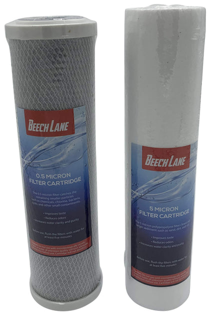 Beech Lane front view of both cartridges showing reduced sediment benefit