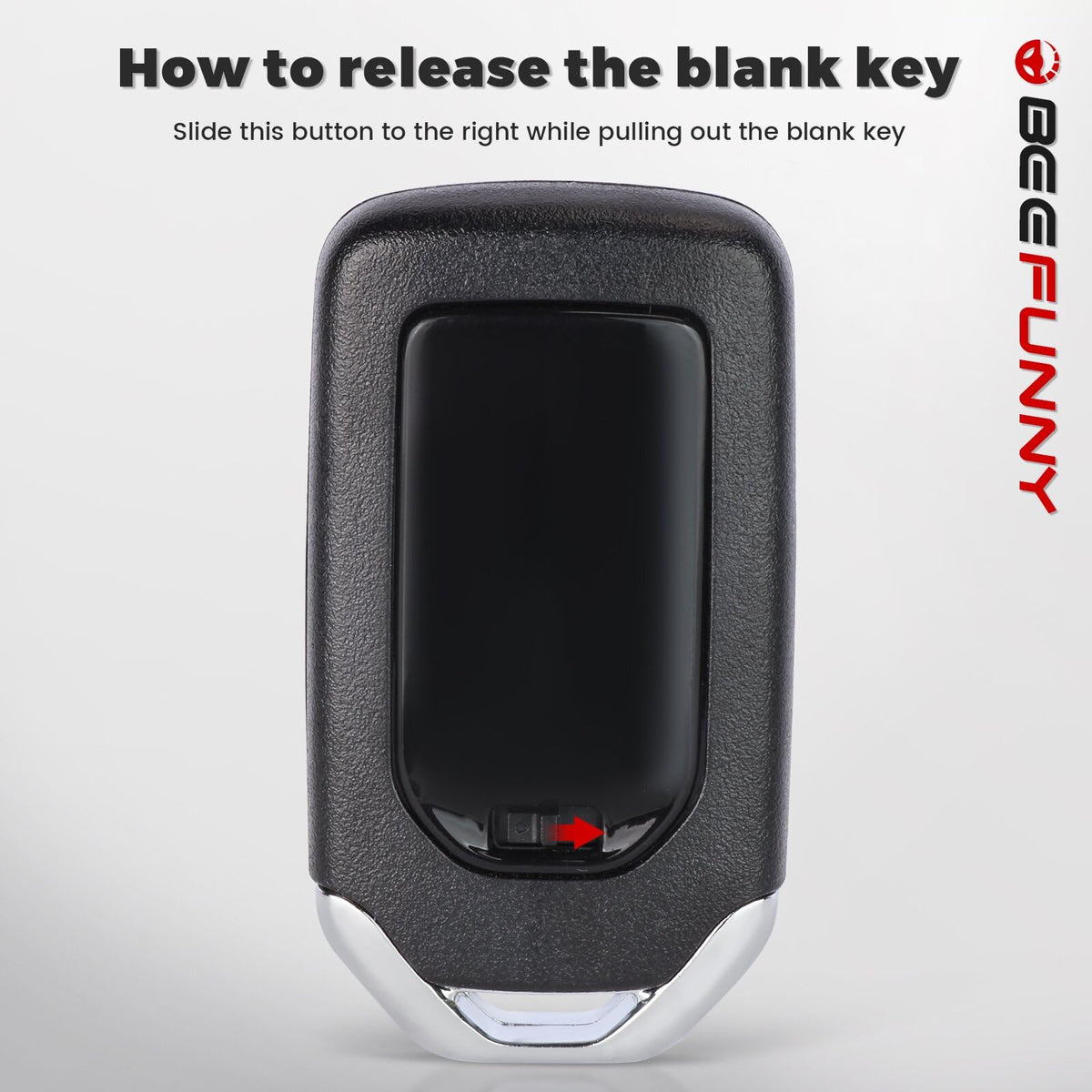 Beefunny used at car door demonstrating remote locking and unlocking benefit