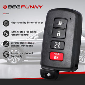 Beefunny remote held in hand illustrating compact size and easy pocket carry benefit
