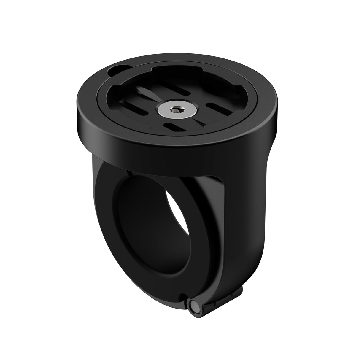 Beeline clamp front view showing sleek black finish and secure fit