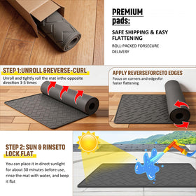 beenxmyy rolled mat beside a toolbox showing compact storage advantage
