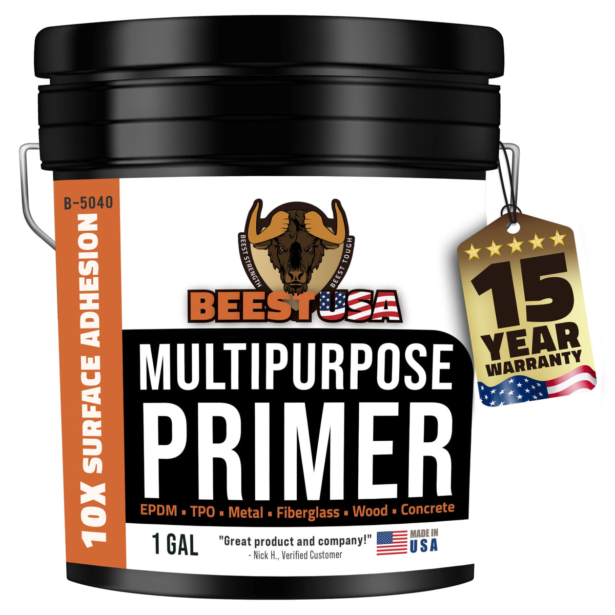 BEEST primer gallon front label showing product and benefits