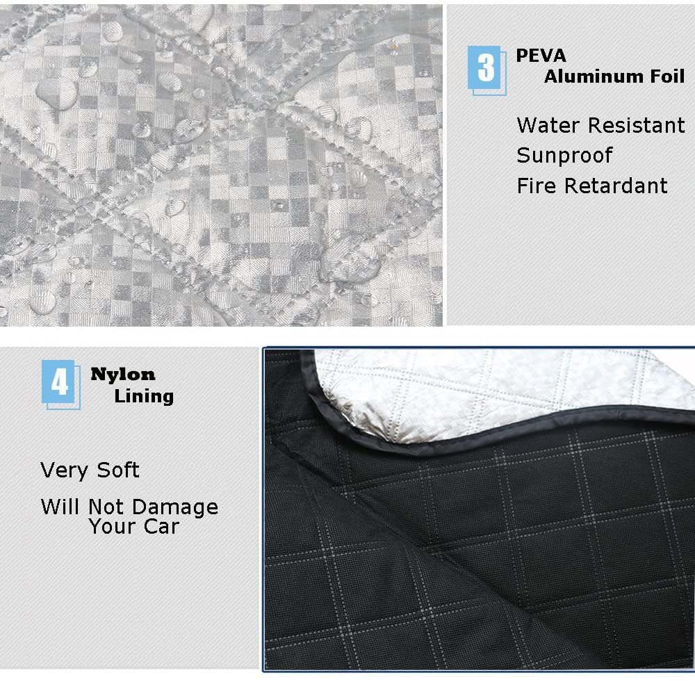 Beicarin folded compact cover stored in trunk showing easy portability