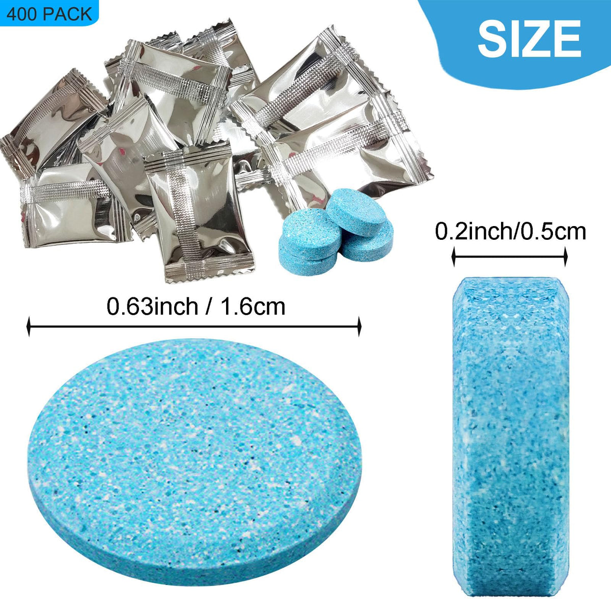 Beieverluck tablet close-up showing compact size and easy-dissolve design