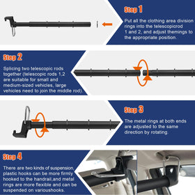 Beinhome extended rod beside seat showing adjustable length and scale benefit