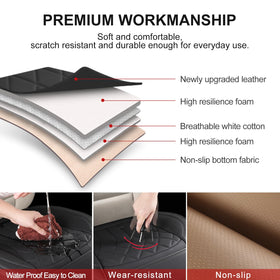 BEITK edge wrap and front storage pocket detail for added protection and storage