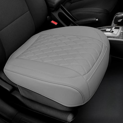 BEITK front seat bottom cover packaging showing gray cover and included hardware, protects seat