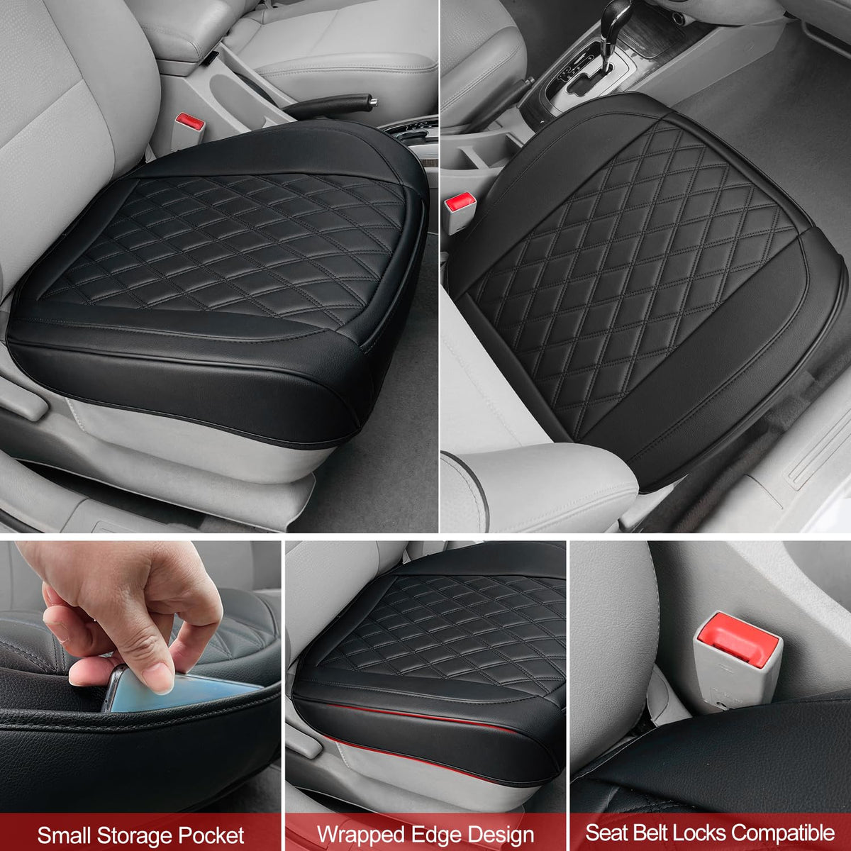 BEITK installed in a sedan front seat demonstrating neat fit