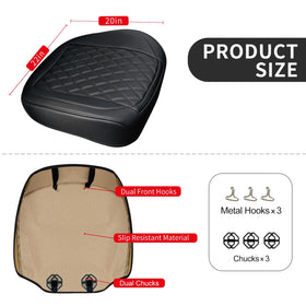 BEITK close-up of PU leather texture for comfortable durability