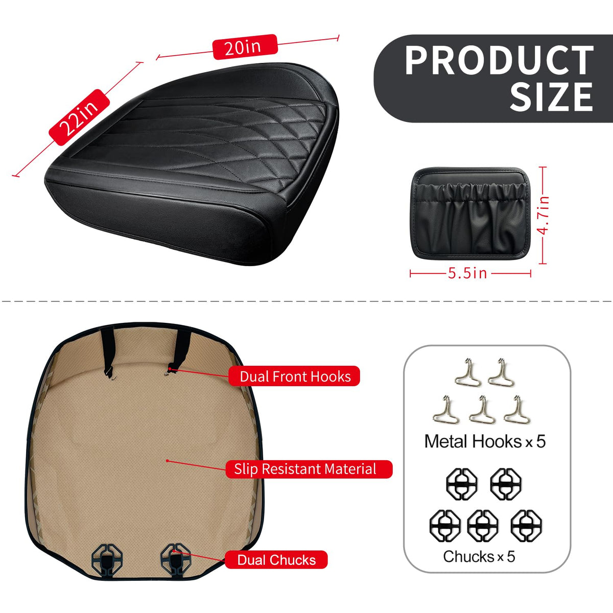 BEITK PU leather texture close-up highlighting soft durable finish and comfort