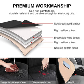 BEITK installed seat cover in SUV showing slim fit and comfort