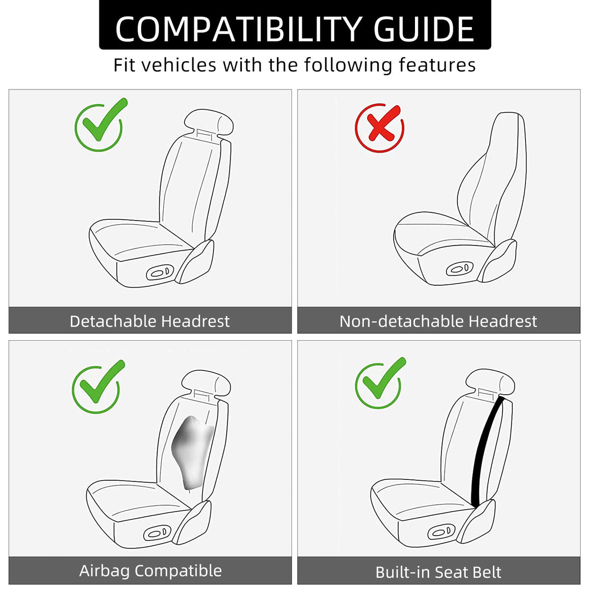 BEITK seat cover next to ruler for size comparison and universal fit