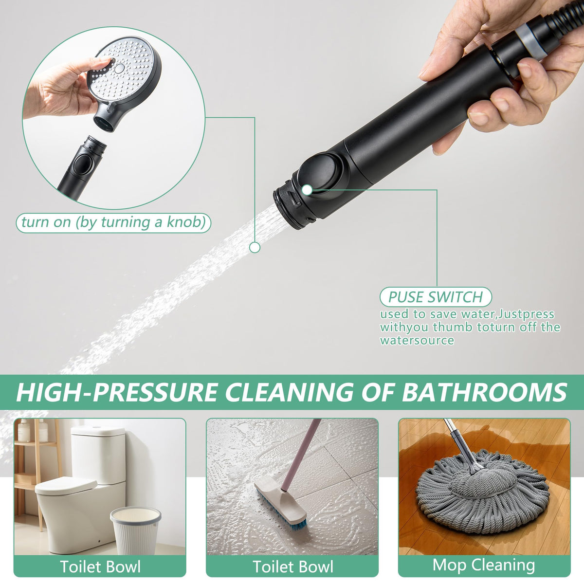 BEIYI mounted outdoor shower installed on camper for convenient rinsing
