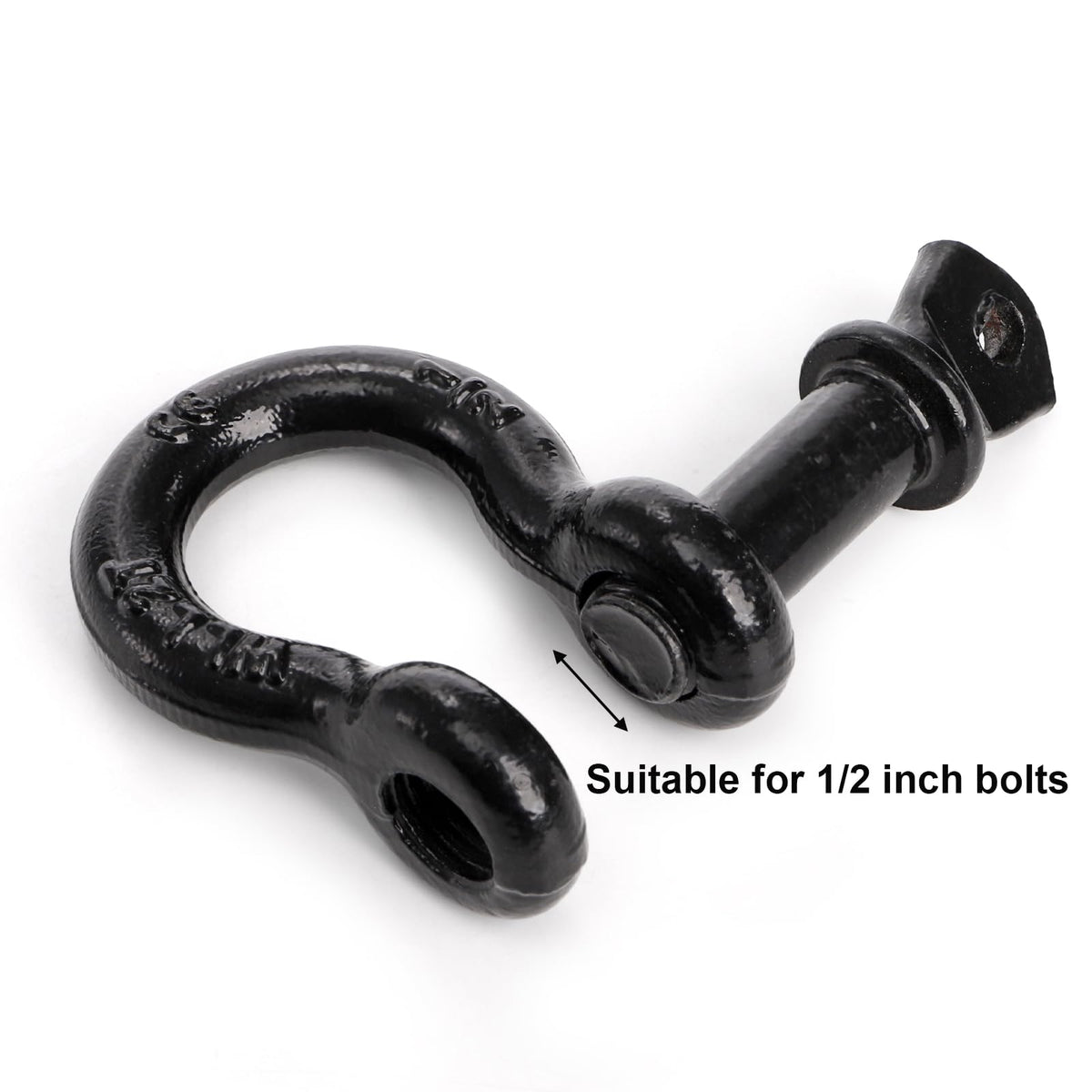 Bekith side profile of D-ring body showing bow shape for even load distribution and strength
