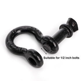 Bekith side profile of D-ring body showing bow shape for even load distribution and strength