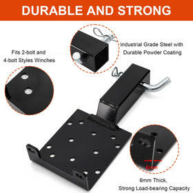 Bekith close-up of mounting holes showing versatile winch compatibility benefit
