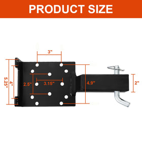 Bekith side profile showing 2" shank and hitch fit benefit