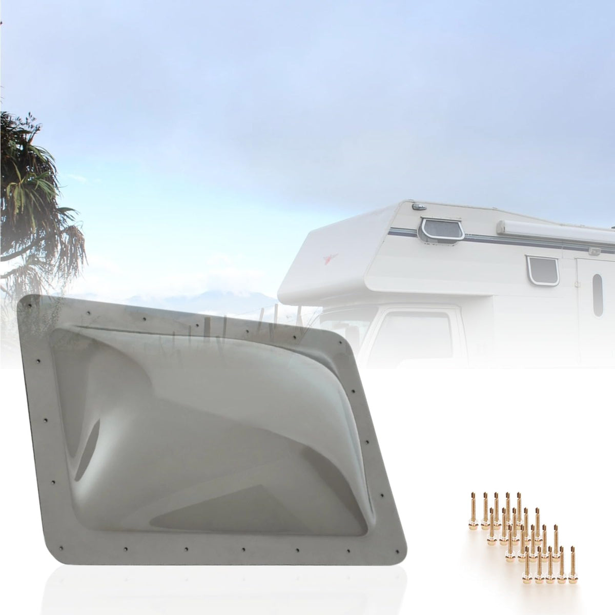 Beleeb front dome smoke shows universal fit and reduces glare