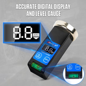 BELEY magnetic base detail attached to metal, secure hold for accurate readings