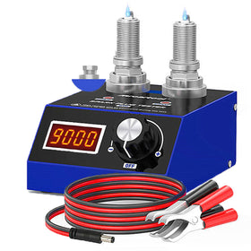 BELEY spark plug tester front view showing rugged body and dual sockets, improving diagnostic speed