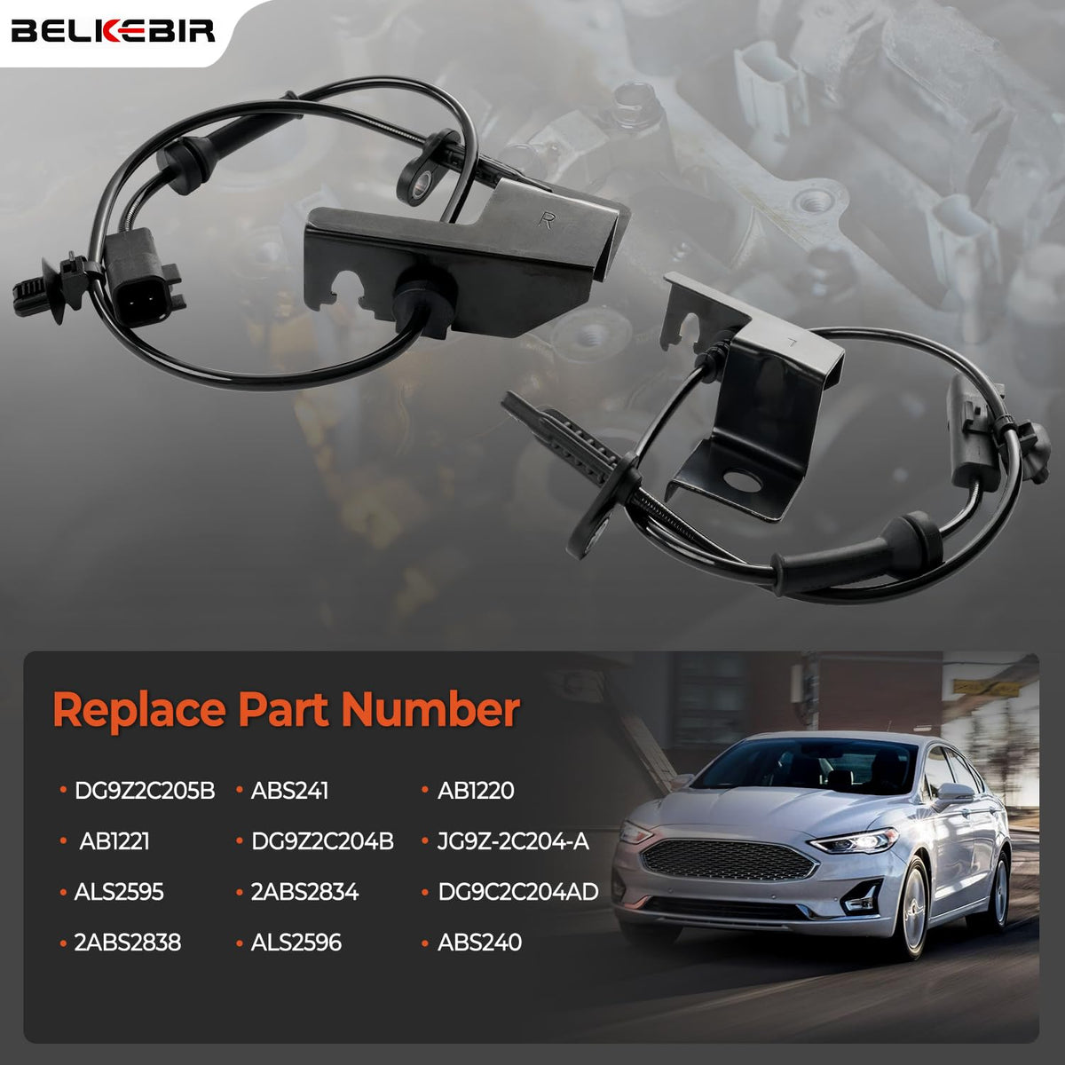 BELKEBIR sensor connector detail demonstrating plug-and-play fitment benefit