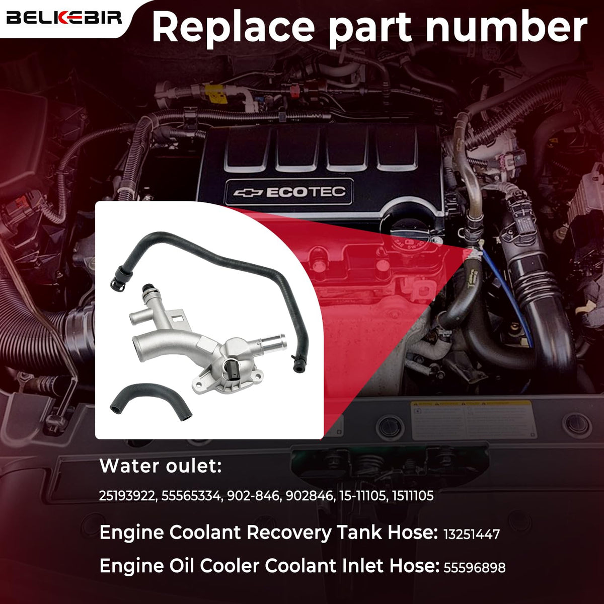 BELKEBIR kit laid out with hoses and clamps for straightforward installation benefit