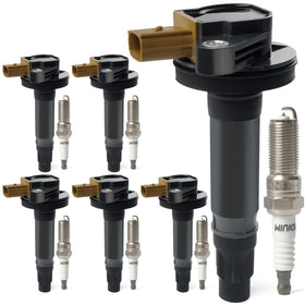 BELKEBIR front view of six coil packs and six plugs showing full kit benefits