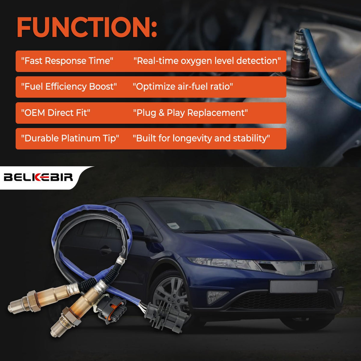 BELKEBIR downstream sensor mounted on exhaust pipe protecting emissions monitoring
