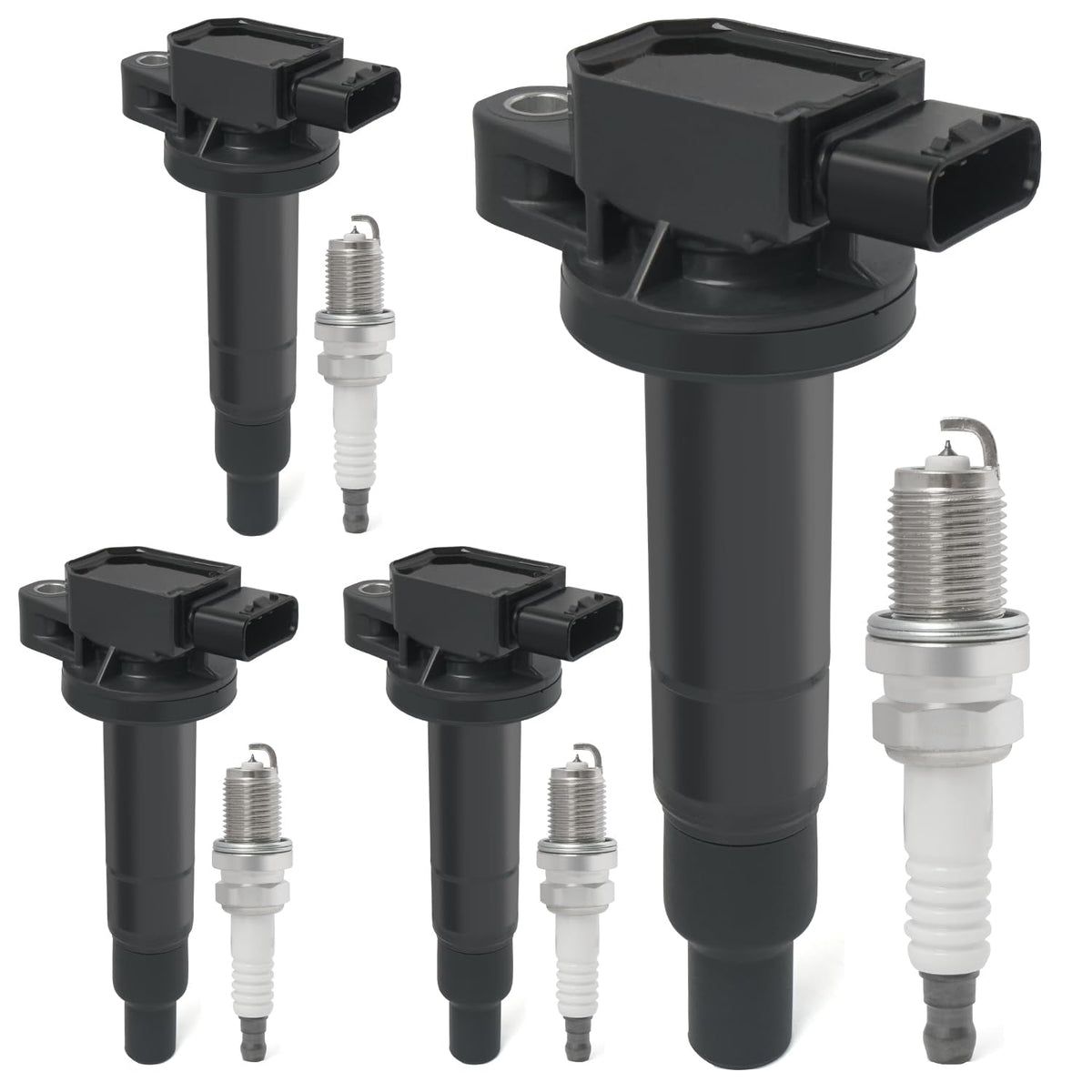 BELKEBIR front pack shot showing complete coil and plug set for easy replacement