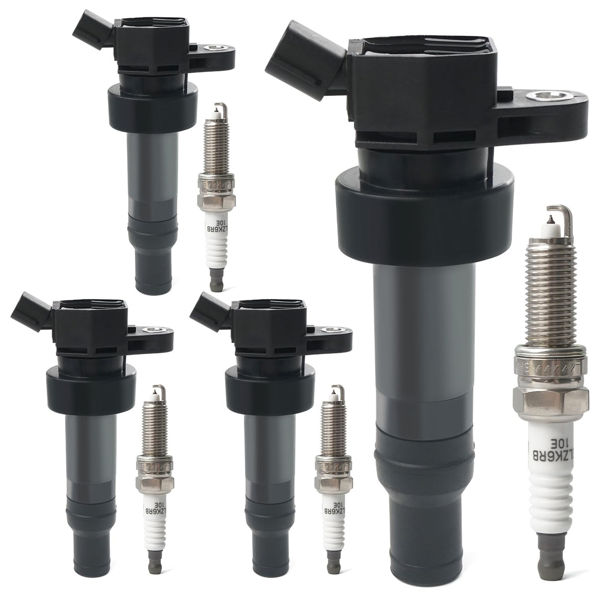 BELKEBIR front package showing coil packs and iridium plugs for quick identification
