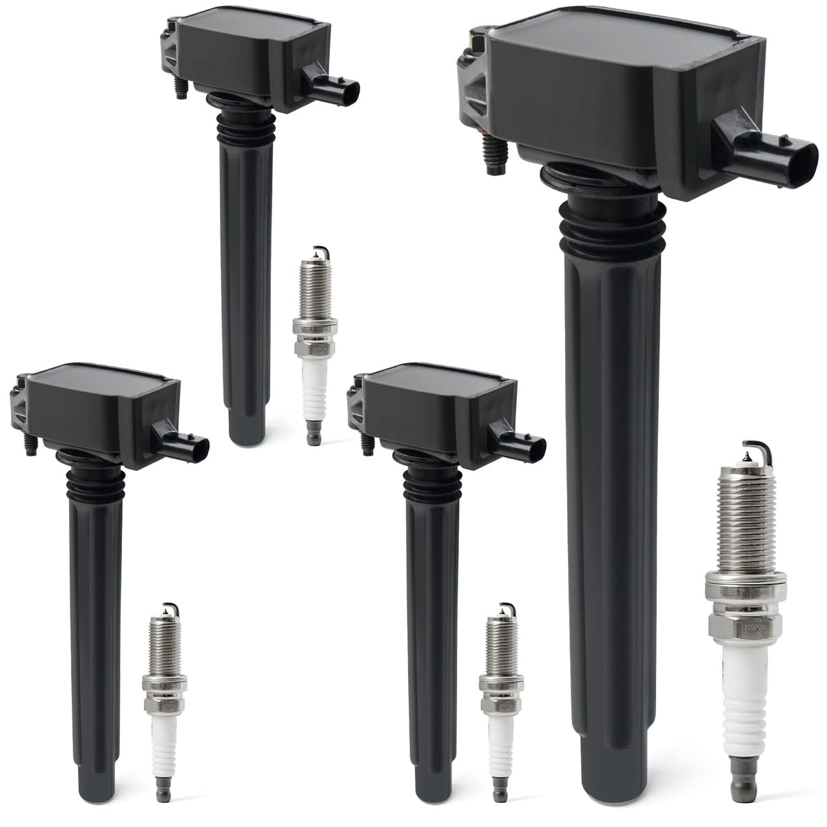 BELKEBIR kit front packaging showing all coils and plugs, highlights compatibility benefit