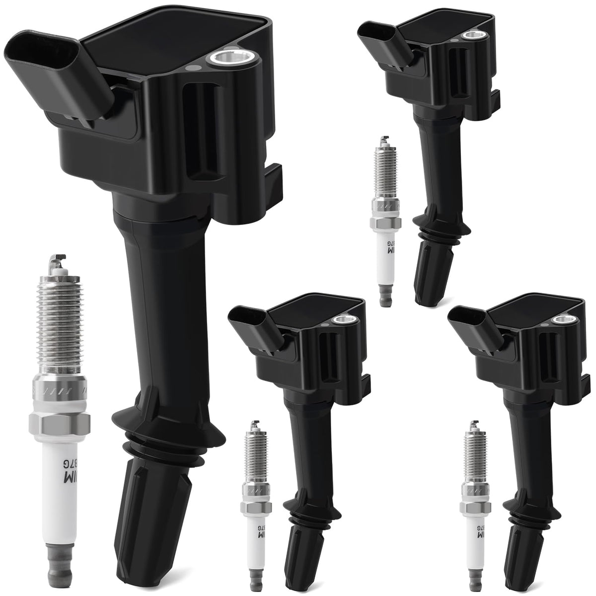 BELKEBIR front packaging kit showing full coil and plug set with clear fitment benefit