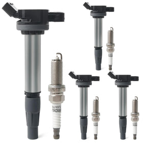 BELKEBIR front packaging showing full coil and spark plug kit, easy identification benefit