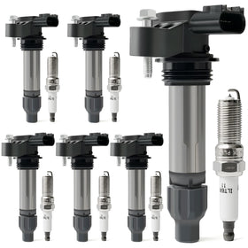 BELKEBIR front packaging showing full 6-coil and spark plug kit for quick identification