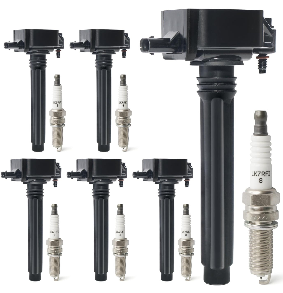 BELKEBIR front packaging showing full six-coil and six-plug kit benefits