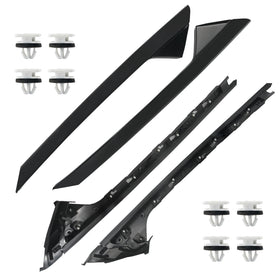 BELKEBIR front view of full A-pillar trim kit showing fit and appearance