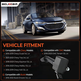 BELKEBIR ignition coil close-up highlighting robust housing for reliable spark delivery