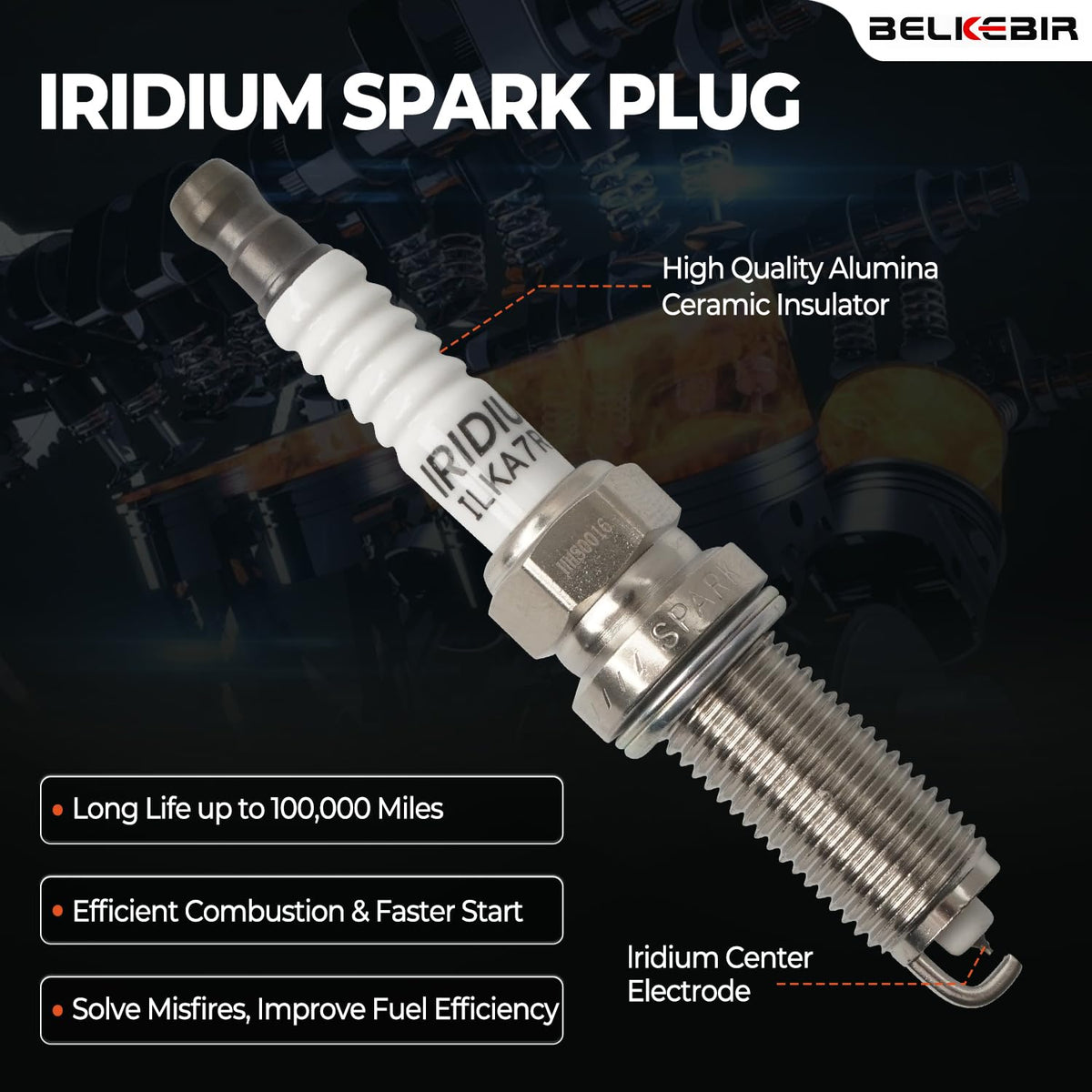 BELKEBIR ignition coil installed in engine bay demonstrating straightforward plug-and-play fit