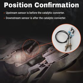 BELKEBIR downstream sensor mounted on exhaust pipe showing corrosion-resistant housing