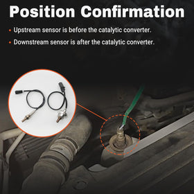 BELKEBIR downstream sensor mounted near catalytic converter showing compatibility benefit